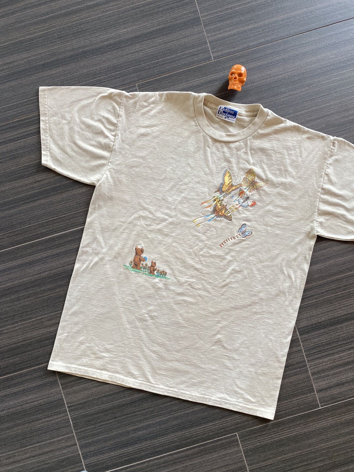 Vintage 90s teddy bear butterfly art shirt sz L Size US L / EU 52-54 / 3 - 2 Thumbnail