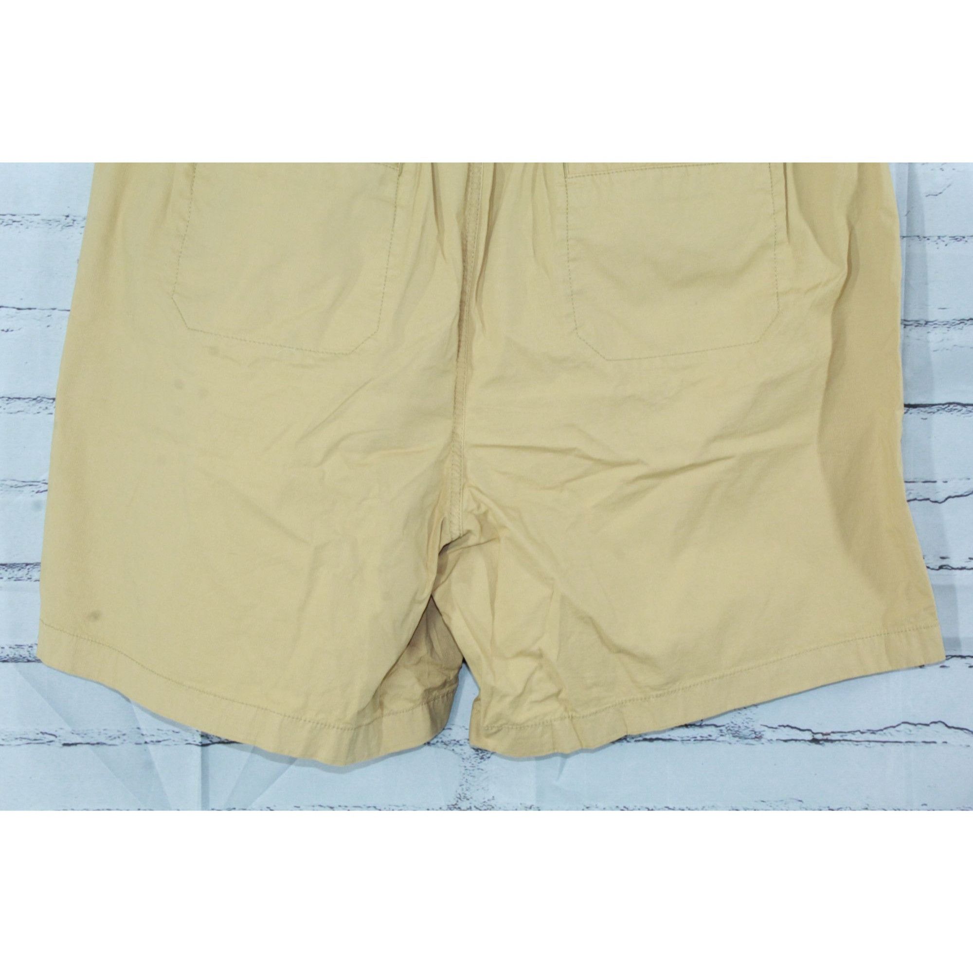 L.L. Bean LL Bean Women’s Pull On Shorts Tan Elastic Waist Drawstring Size 42" / US 20 - 9 Thumbnail