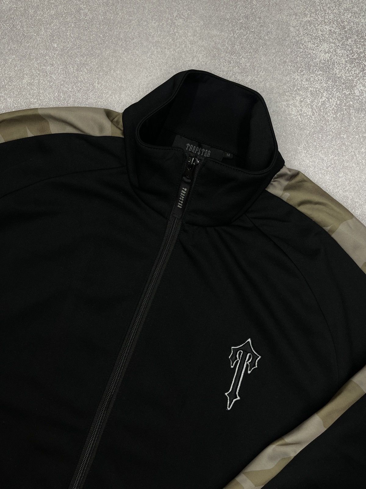 Trapstar London Mens Trapstar London Black Zip Track Jacket Camo Lampas Size US M / EU 48-50 / 2 - 4 Thumbnail