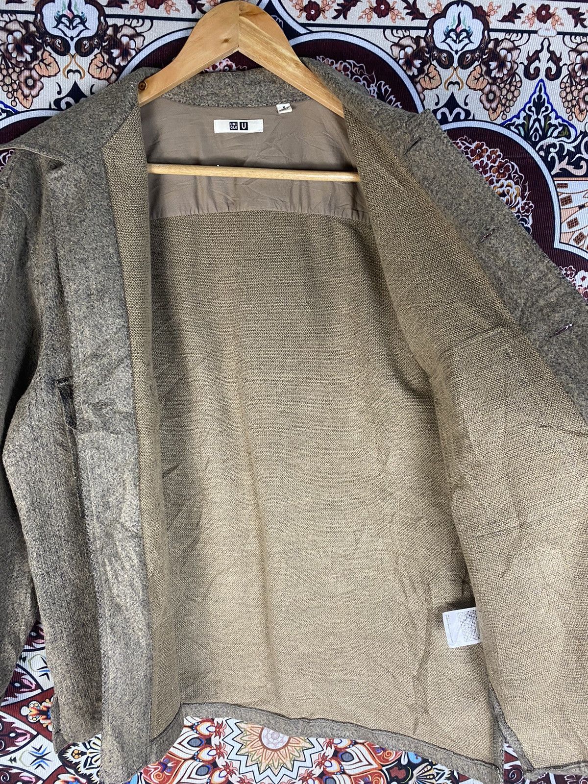 Japanese Brand × Uniqlo 2000s Uniqlo U Lameire Faded Wool Button up Shirt Size US M / EU 48-50 / 2 - 8 Thumbnail