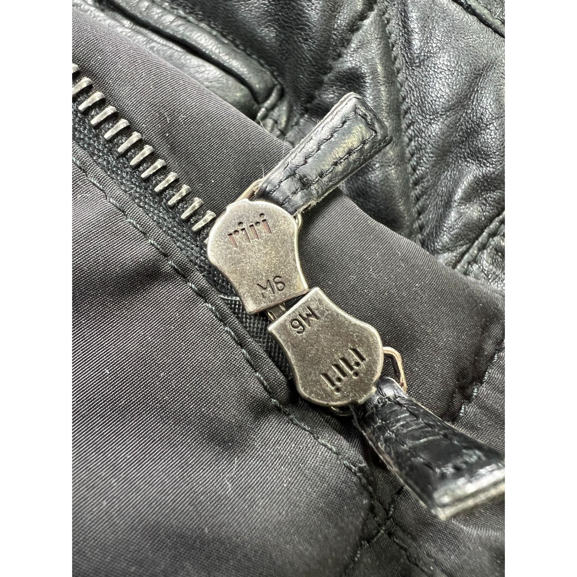 Ermenegildo Zegna Ermenegildo Zegna Black Leather Quilted Jacket (Y1020) Size US XL / EU 56 / 4 - 9 Thumbnail