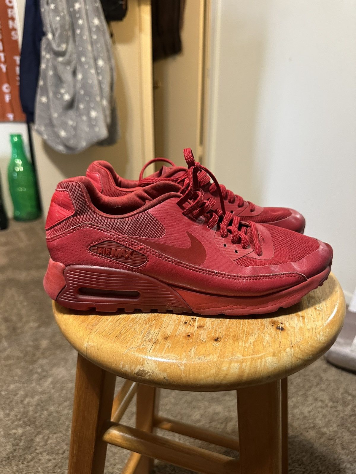 Nike Vintage Nike air max 90s “triple red” 2019 size 8 Size US 8 / EU 41 - 1 Thumbnail
