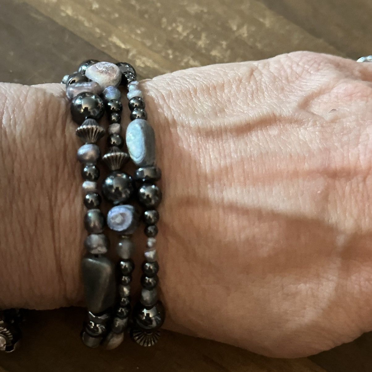 Other Multi strand pearl, abalone and bead toggle bracelet Size ONE SIZE - 4 Thumbnail