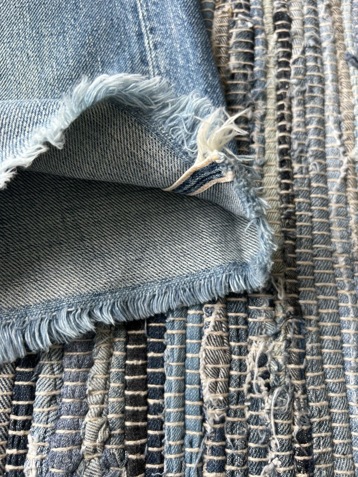 Evisu Vintage Evisu No 1 Raw Hem Beauty Faded Selvaged Jorts Denim Size US 32 / EU 48 - 6 Thumbnail