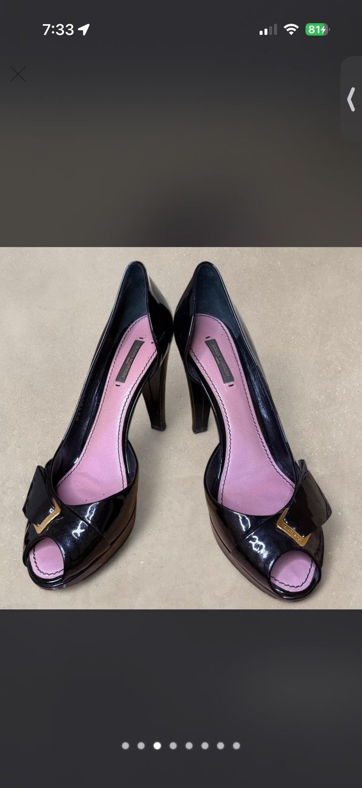 Louis Vuitton Black Patent Leather Louis Vuitton Pumps with Gold buckle Size US 9.5 / IT 39.5 - 3 Thumbnail