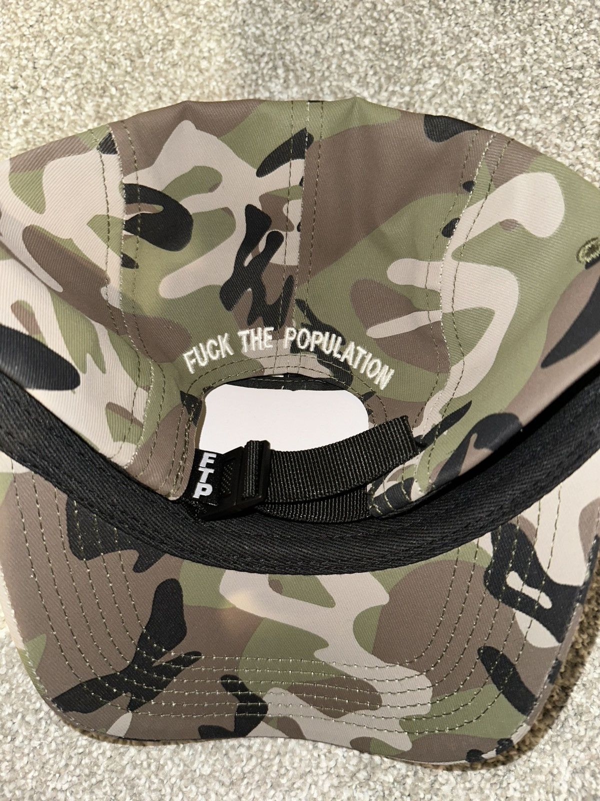 Fuck The Population FTP VELCRO LOGO CAMP HAT(CAMO) Size ONE SIZE - 2 Thumbnail
