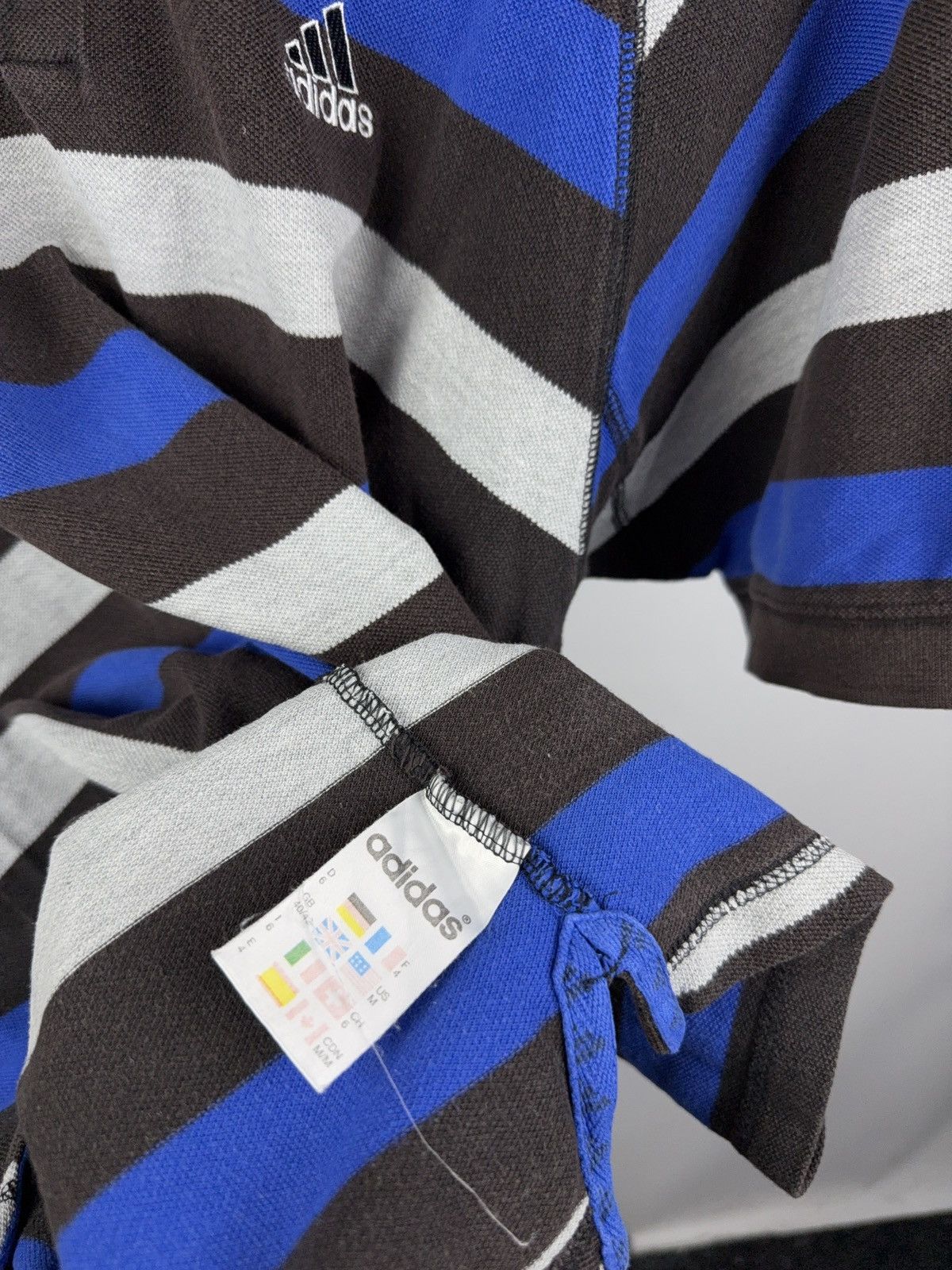 Adidas Vintage 90s Adidas Retro Multicolour striped Y2K Polos Size US M / EU 48-50 / 2 - 9 Thumbnail