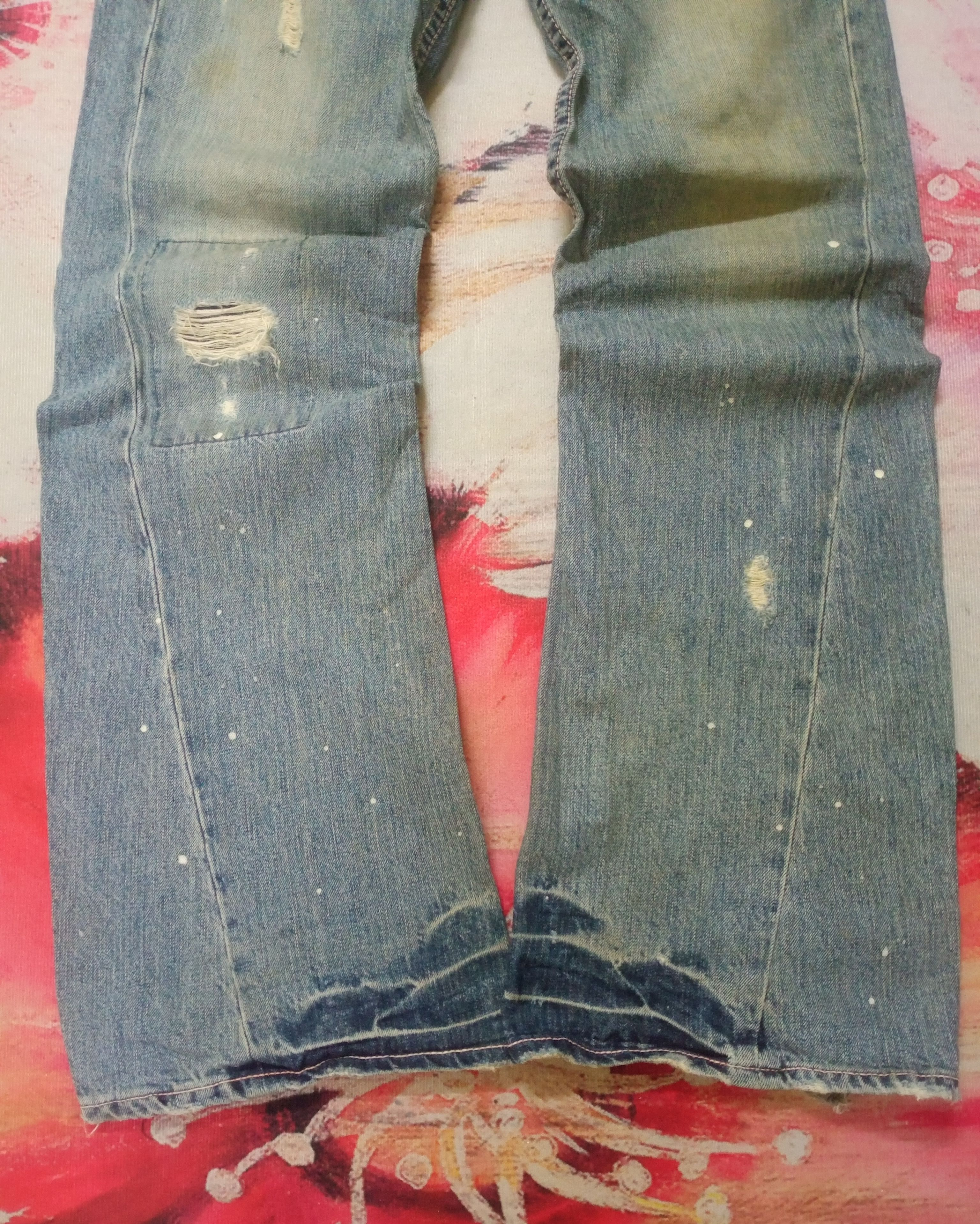 Hysteric Glamour Rare Vintage On Board Flare Distressed Jeans Size 34" / US 12 / IT 48 - 4 Thumbnail