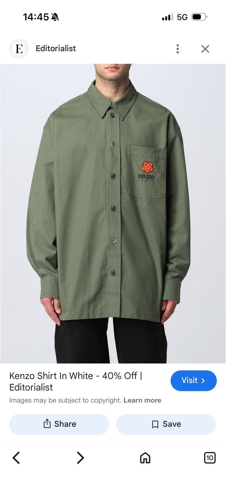 Kenzo KENZO shirt sz xs oversized See Tape MEASUREMENTS IN PHOTOS Size US XS / EU 42 / 0 - 21 Thumbnail