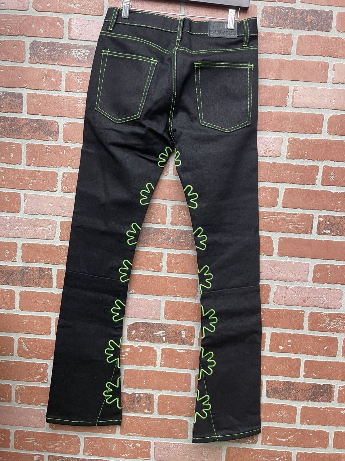 LOSTSHDWS Size 30 - LOSTSHDWS DRKSHDWS Green Outlined Denim Jean Size US 30 / EU 46 - 4 Thumbnail