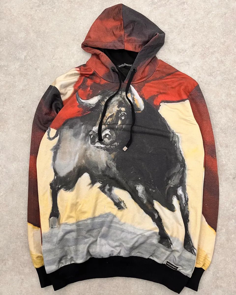 Dolce & Gabbana SS2015 Dolce & Gabbana Bull Corrida Red Hoodie Size US M / EU 48-50 / 2 - 3 Thumbnail