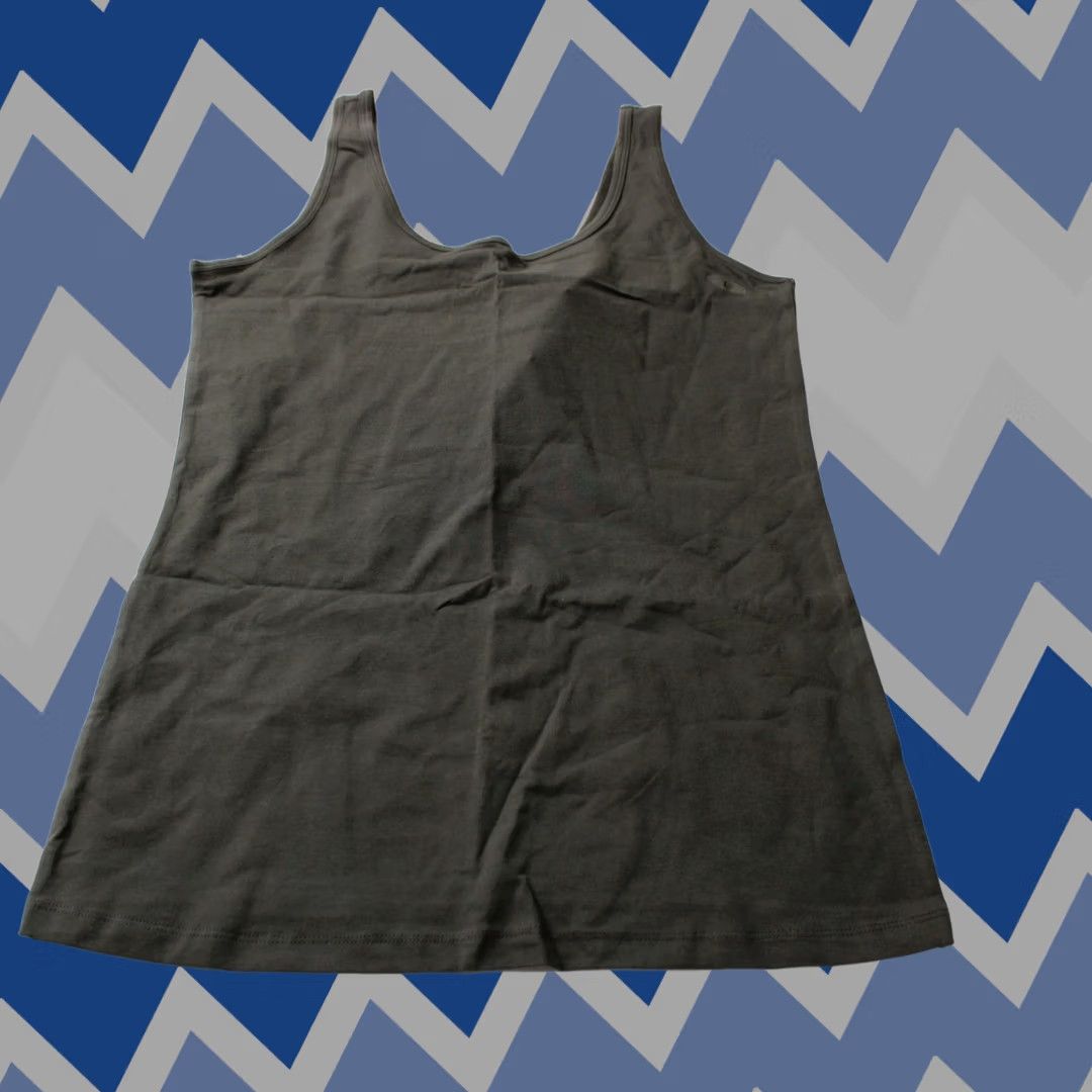 Vintage Maurices Women's Tank Top Solid Scoop Neck Tunic Gray Large NWT JT8 Built-In Stretch Size L / US 10 / IT 46 - 1 Thumbnail