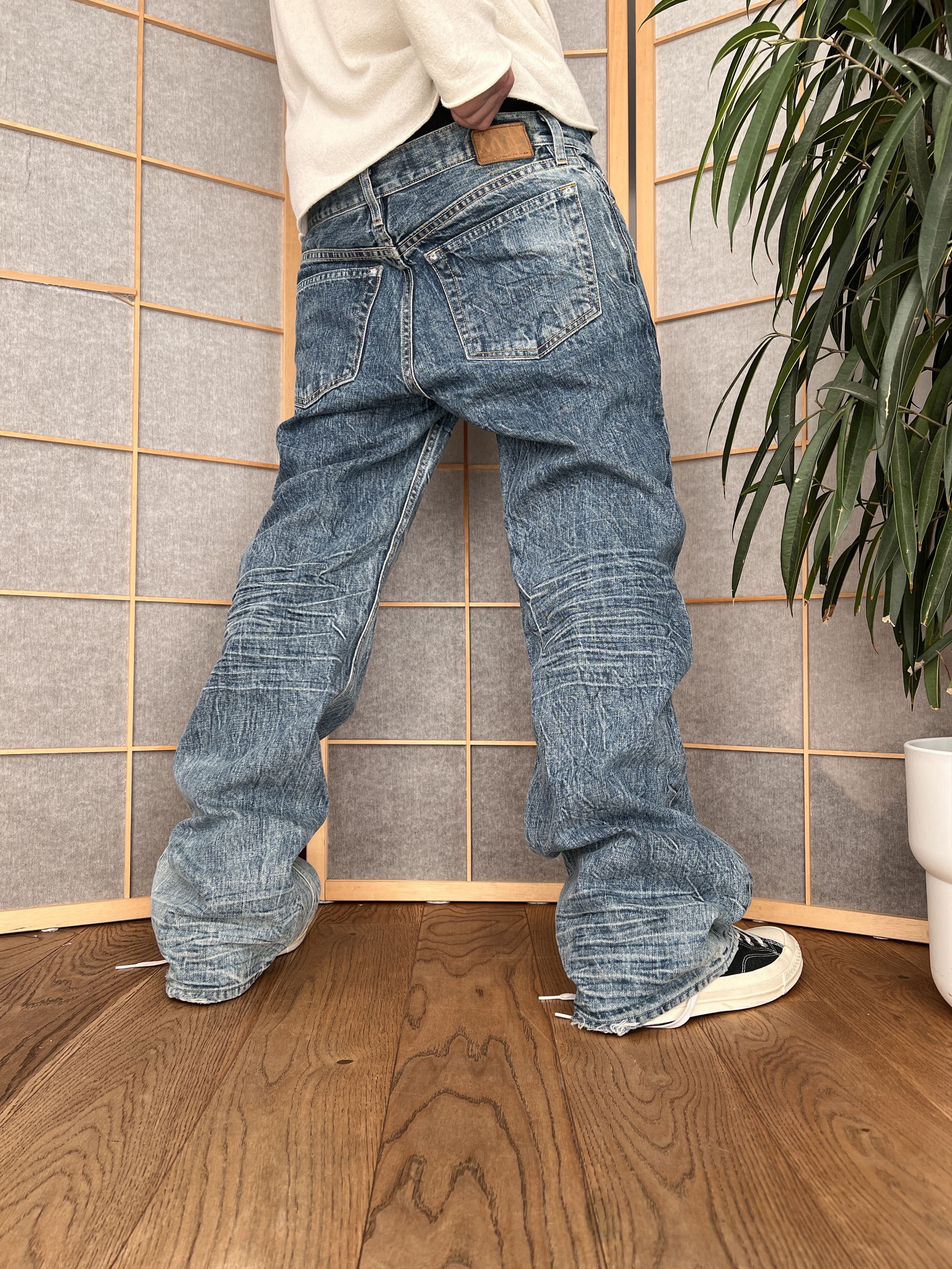 Gap Crazy Y2K GAP boot cut washed denim flared vintage 2000s low Size US 33 - 2 Thumbnail