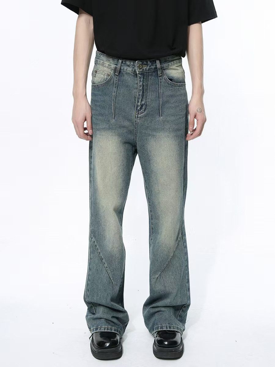 Japanese Brand × Jean High street distressed straight leg micro flare jeans Size US 30 / EU 46 - 2 Thumbnail