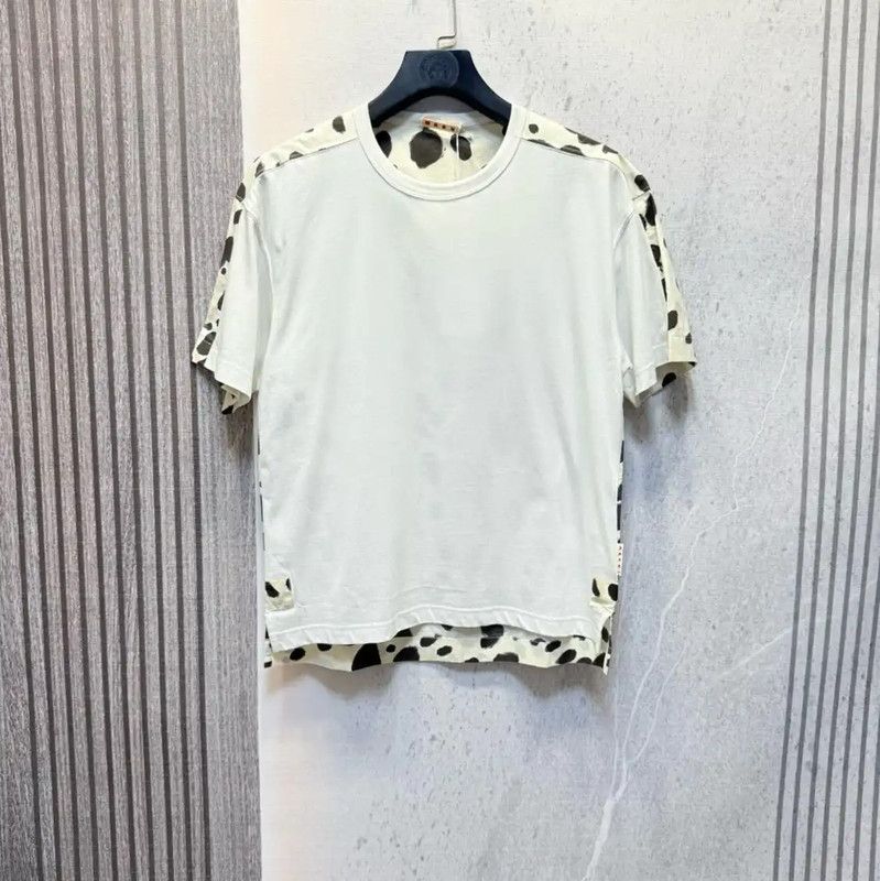Marni Marni White Cotton Men’s T-Shirt with Print 0089 Size US L / EU 52-54 / 3 - 1 Thumbnail