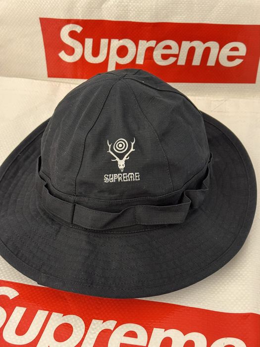 Supreme Supreme SOUTH2 WEST8 Jungle Hat Black M/L | Grailed