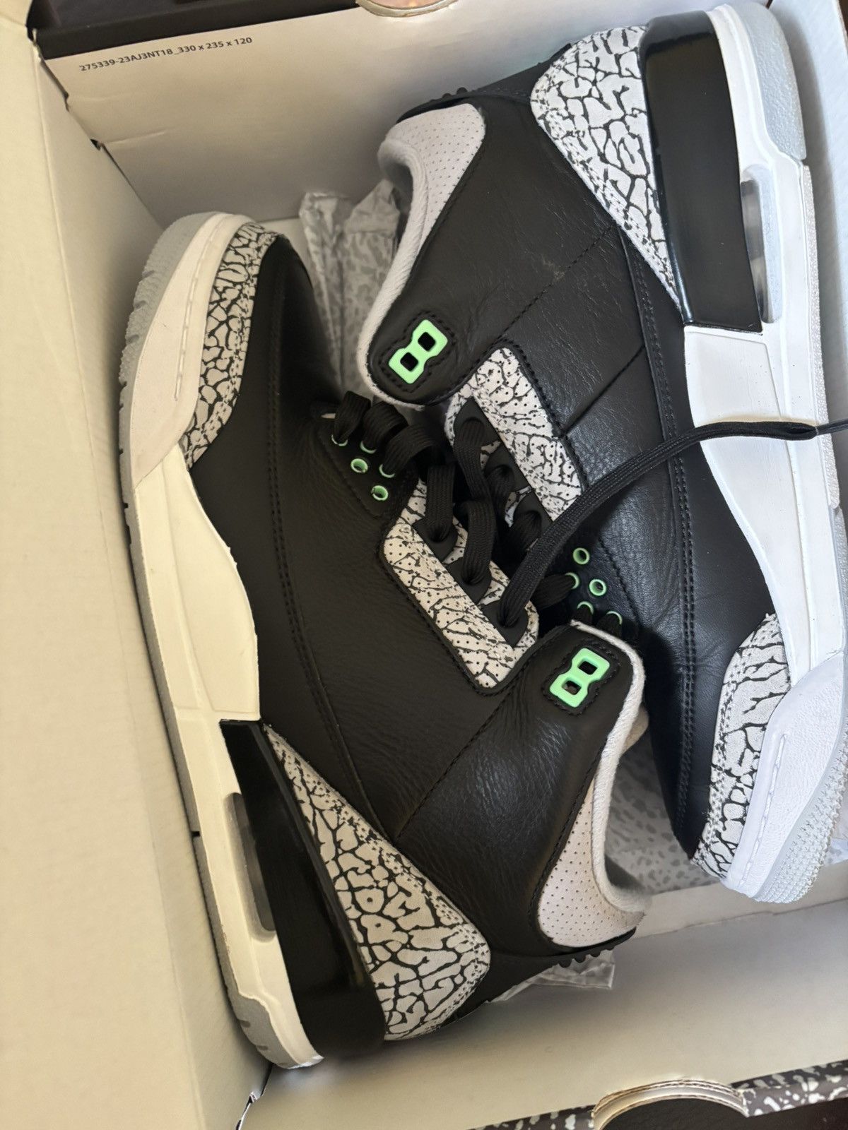 Jordan Brand Black/green cement 3s Jordan Size US 10 / EU 43 - 10 Thumbnail