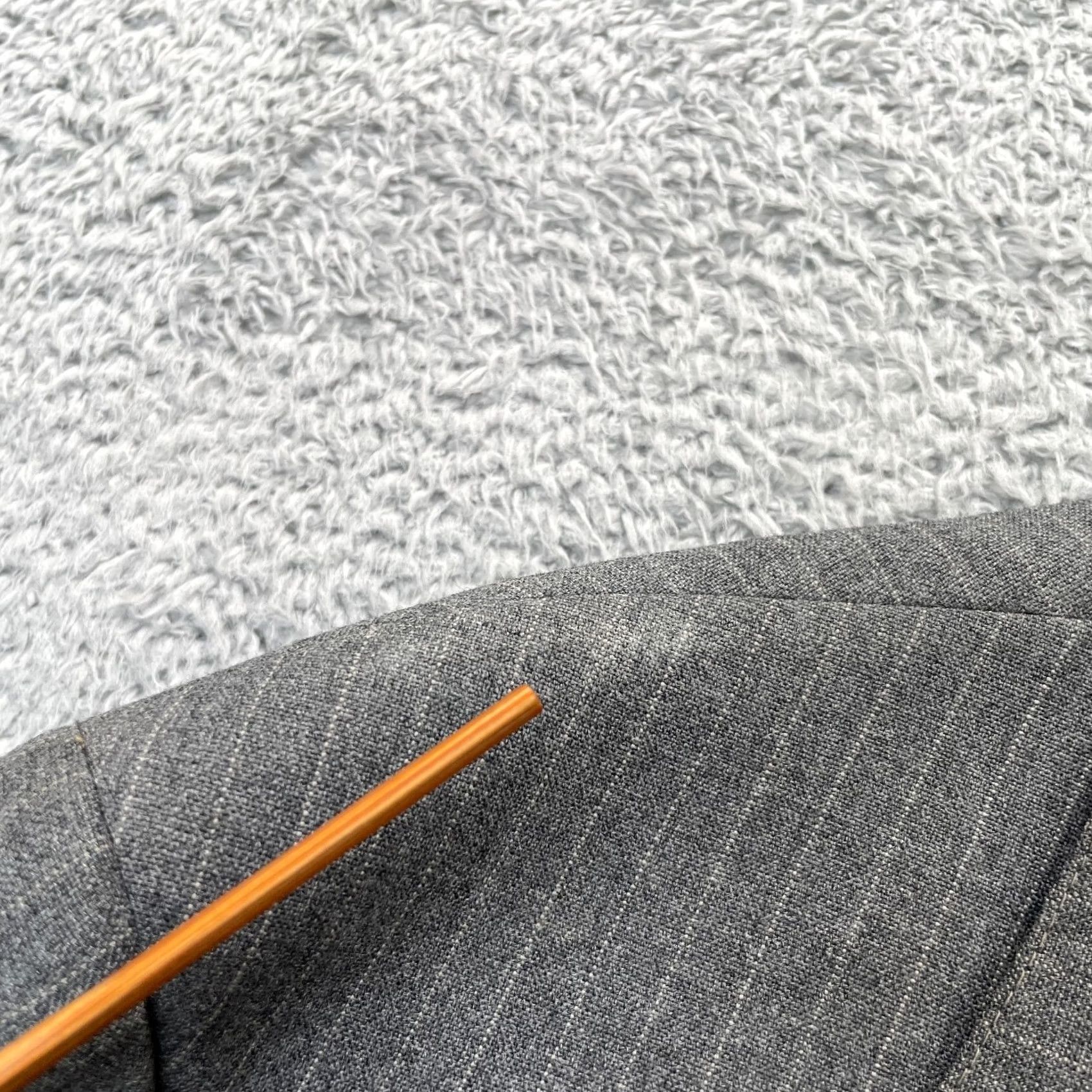 Vintage VINTAGE Cricketeer Blazer Mens M Gray Pinstripe Notch Lapel Two-Button Front Jacket Coat Single-Breasted Way: Classic, Retro, USA Mens Size 40R - 5 Thumbnail