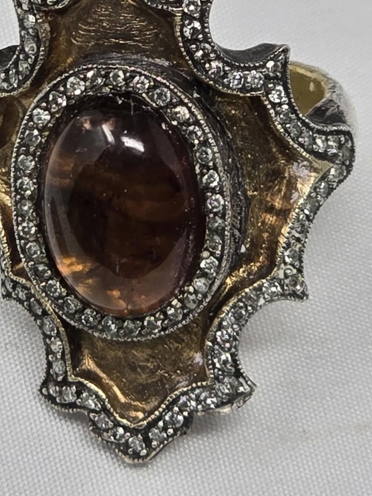Other Signed Sevan Biçakçi 24k Gold Silver Diamond Intaglio Ring Size ONE SIZE - 2 Thumbnail