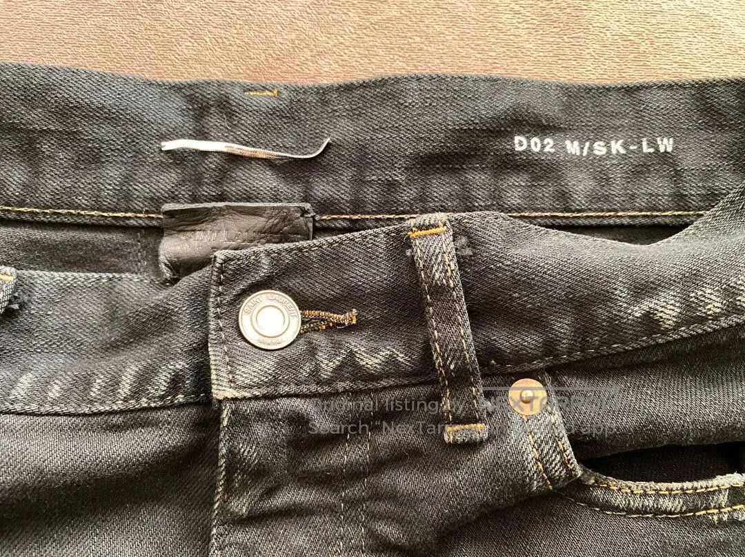 Saint Laurent Paris Saint Laurent Paris Blue Destruction Jeans. Size US 30 / EU 46 - 4 Thumbnail