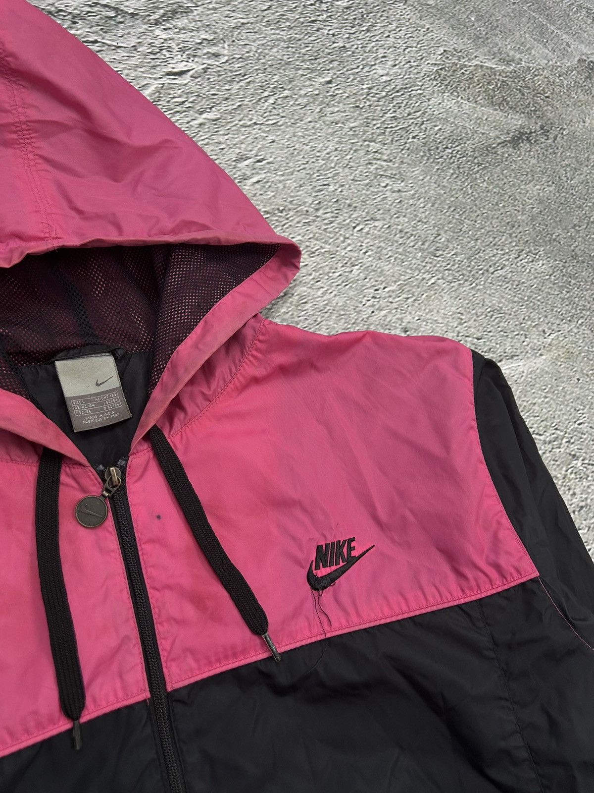 Nike × Vintage Nike track jacket nylon pink black vintage drill Y2K TN Size US XL / EU 56 / 4 - 2 Thumbnail