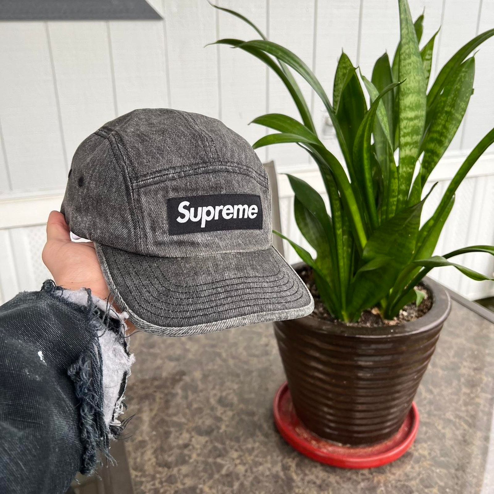 Supreme Supreme Arabic logo 5-panel grey | Grailed