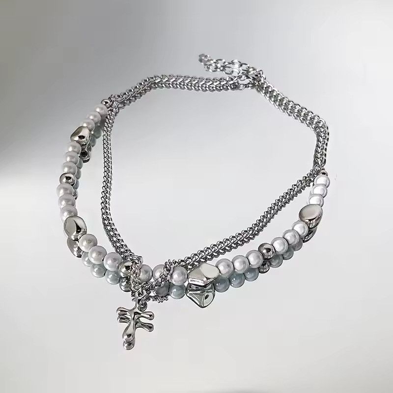 Jewelry Punk Cross Trend Chain Necklce Size ONE SIZE - 2 Thumbnail