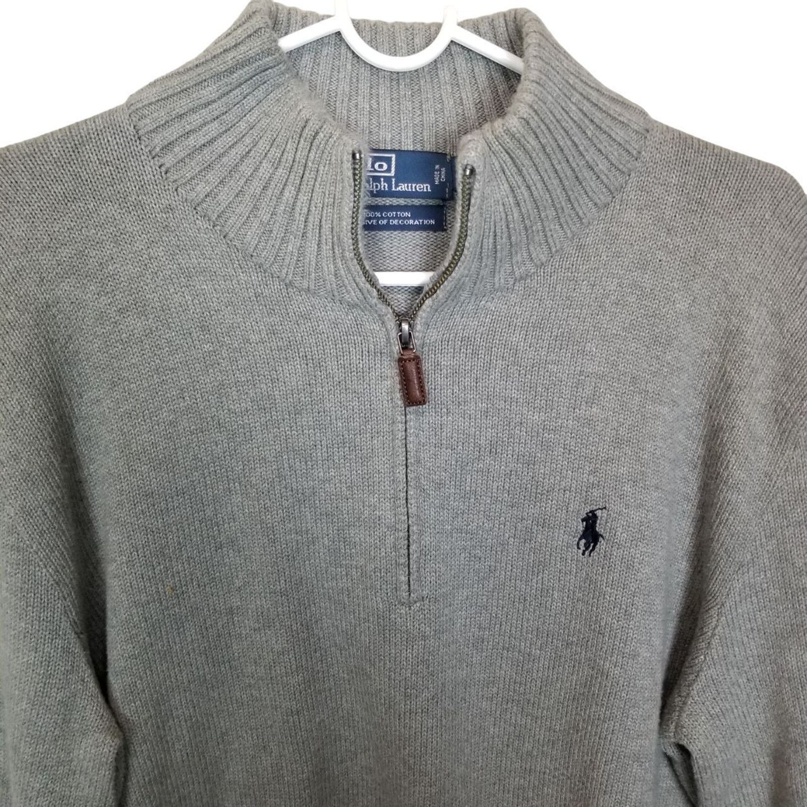 Polo Ralph Lauren Polo Ralph Lauren Mens 1/4 Zip Pullover Sweater Sz L Classic Size US L / EU 52-54 / 3 - 2 Thumbnail