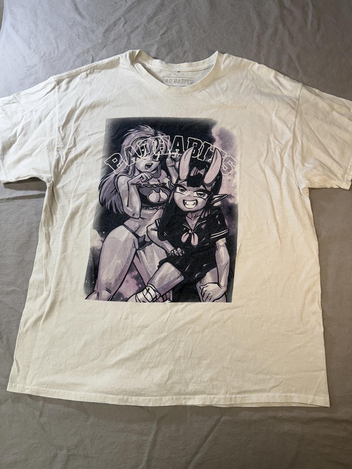 Designer Bad Habits Anime T-shirt Sexy Demon Girls Tee XL Size US XL / EU 56 / 4 - 1 Thumbnail