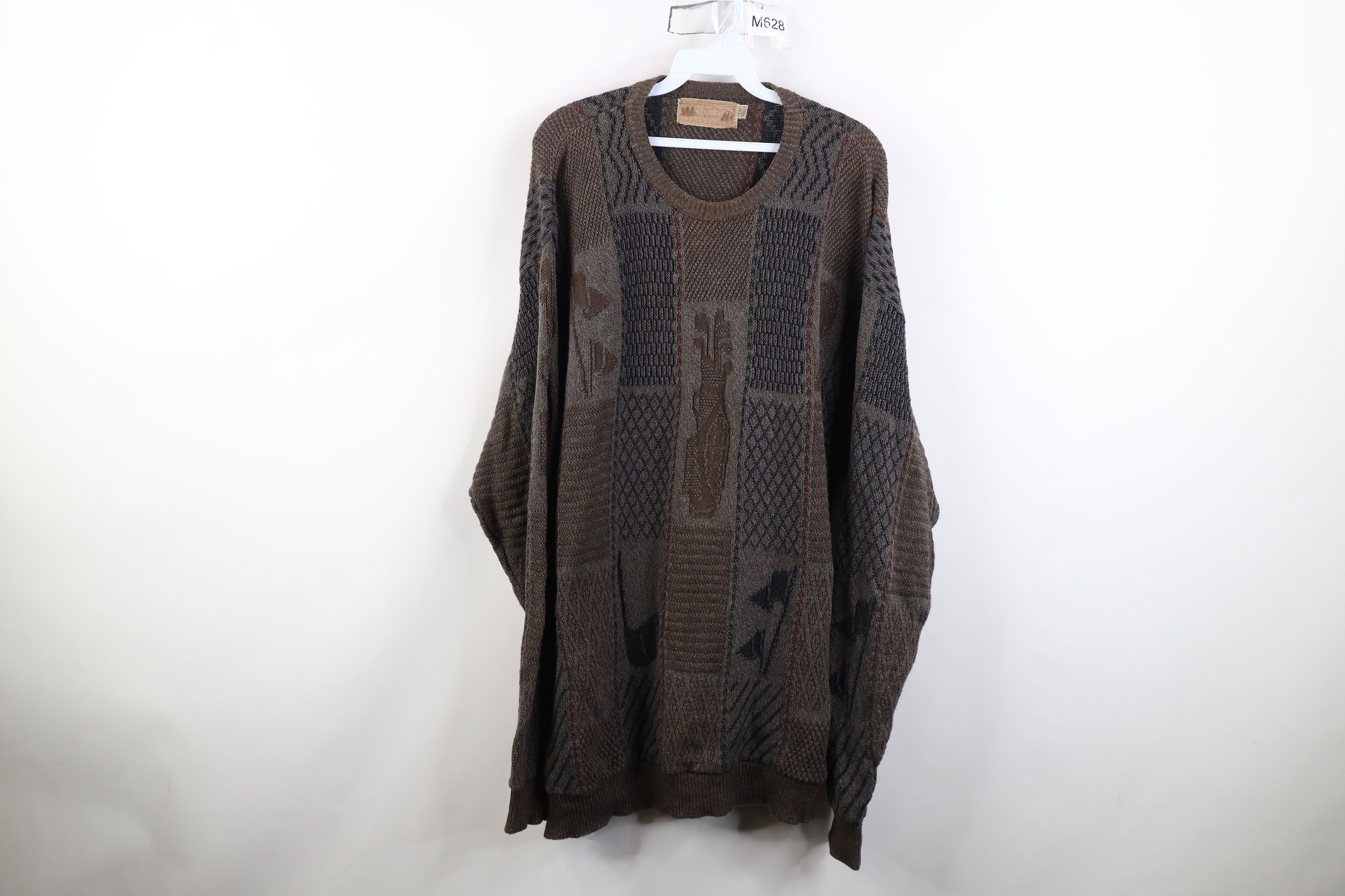 Vintage Vintage 90s Streetwear Golf All Over Print Knit Sweater USA Size US L / EU 52-54 / 3 - 1 Thumbnail