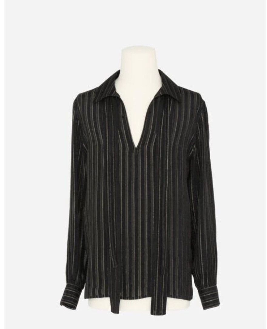 Saint Laurent Paris o1bcso1str1124 Chemise Blouse Lavalliere in Black Size US L / EU 52-54 / 3 - 1 Preview
