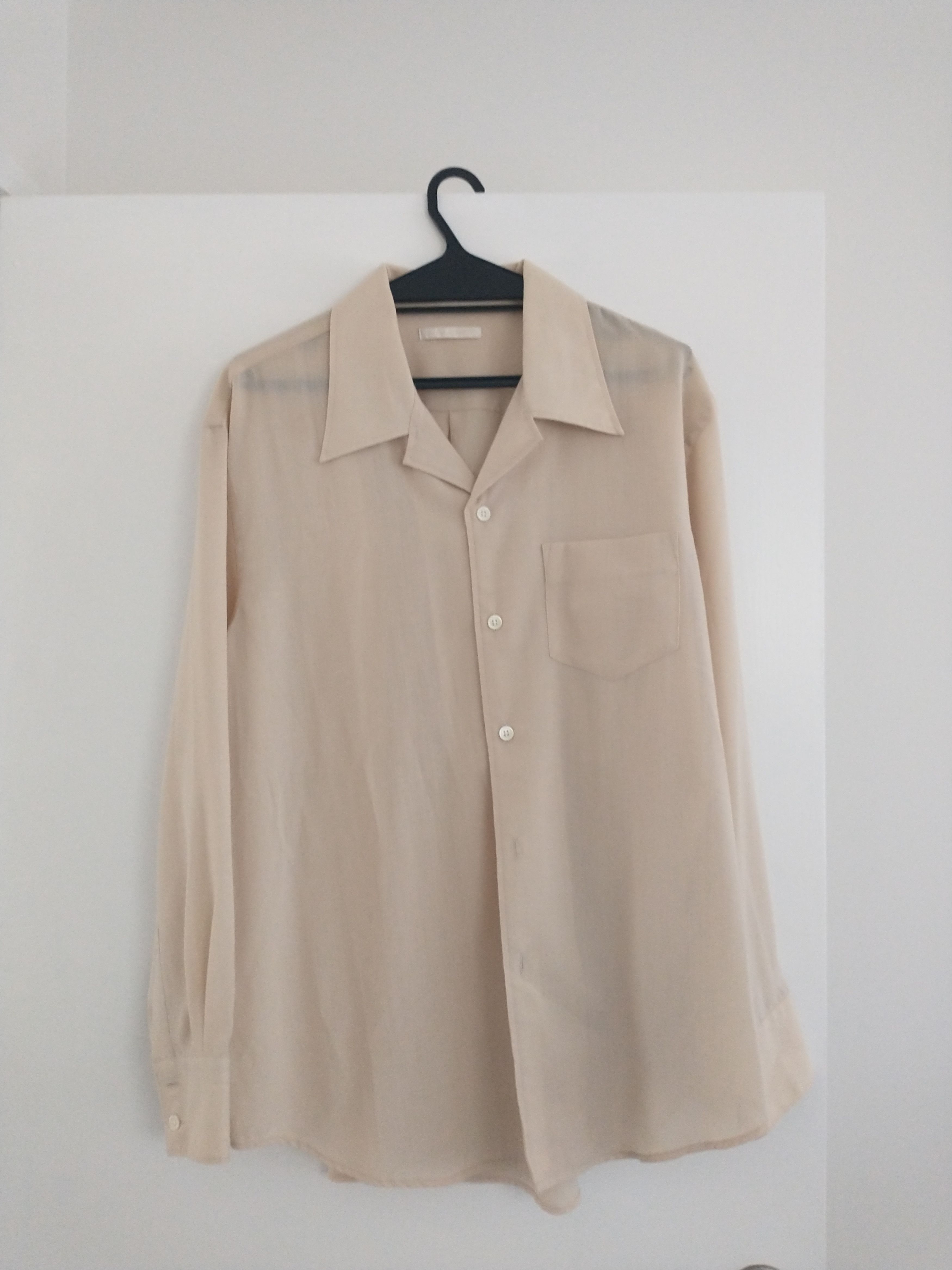 image of Our Legacy Loco Shirt In Tech Wool in Bone White, Men's (Size Small)