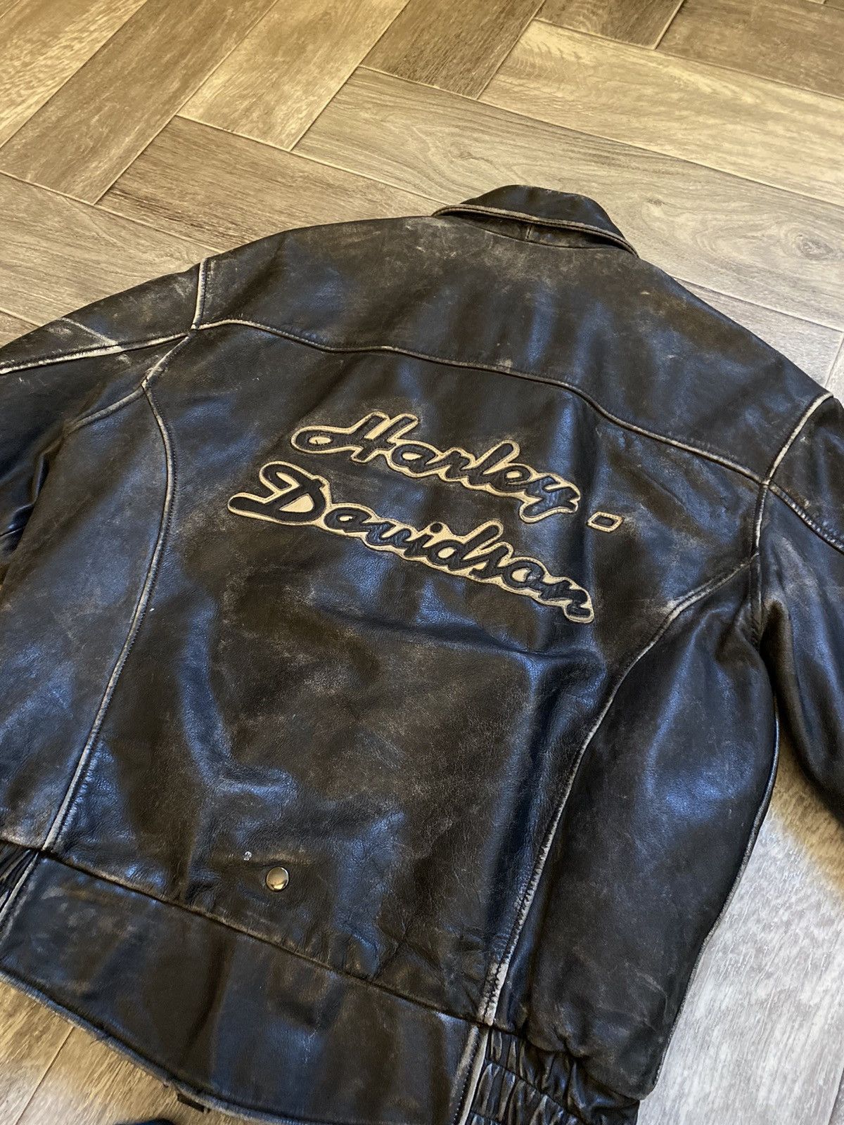 Harley Davidson × Vintage 1993 Harley Davidson vintage leather jacket racing Size US L / EU 52-54 / 3 - 21 Thumbnail