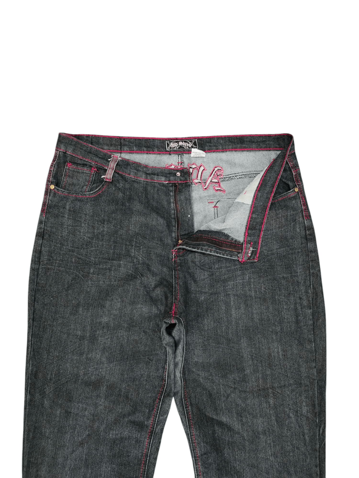 Affliction Vintage Y2k Angel Wing Cross Embroidered Denim Jeans Size US 40 / EU 56 - 10 Thumbnail