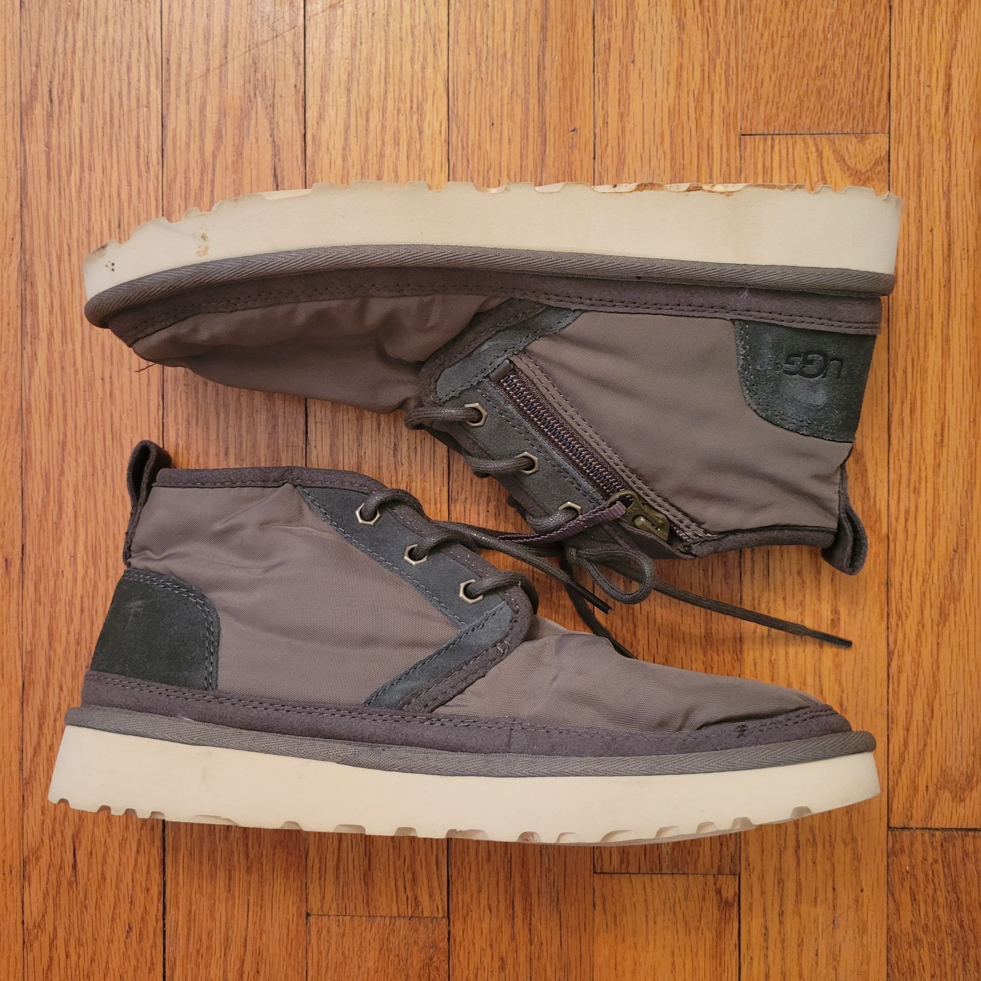 Ugg UGG Green Nylon Leather Ankle Boots 8 Neumel Zip MLT Size US 8 / EU 41 - 9 Thumbnail