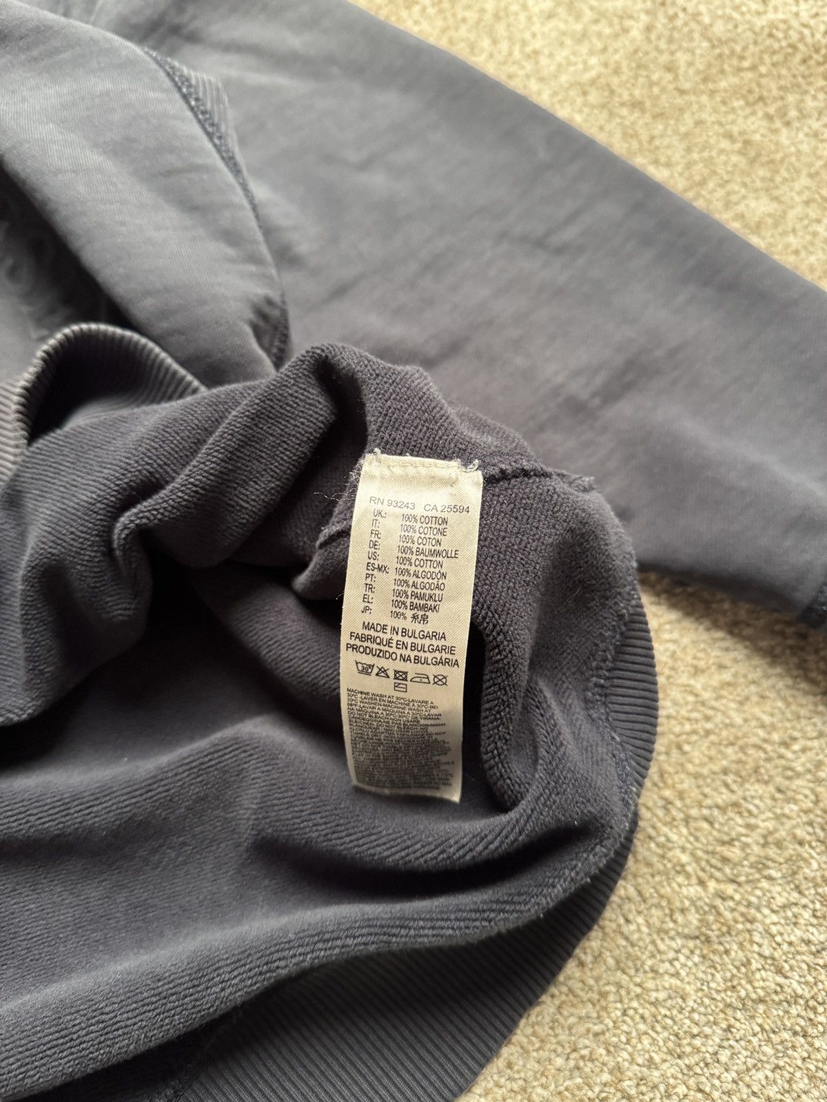 Diesel DIESEL NAVY BLUE EMBOSSED PULLOVER HOODIE Size US L / EU 52-54 / 3 - 3 Thumbnail