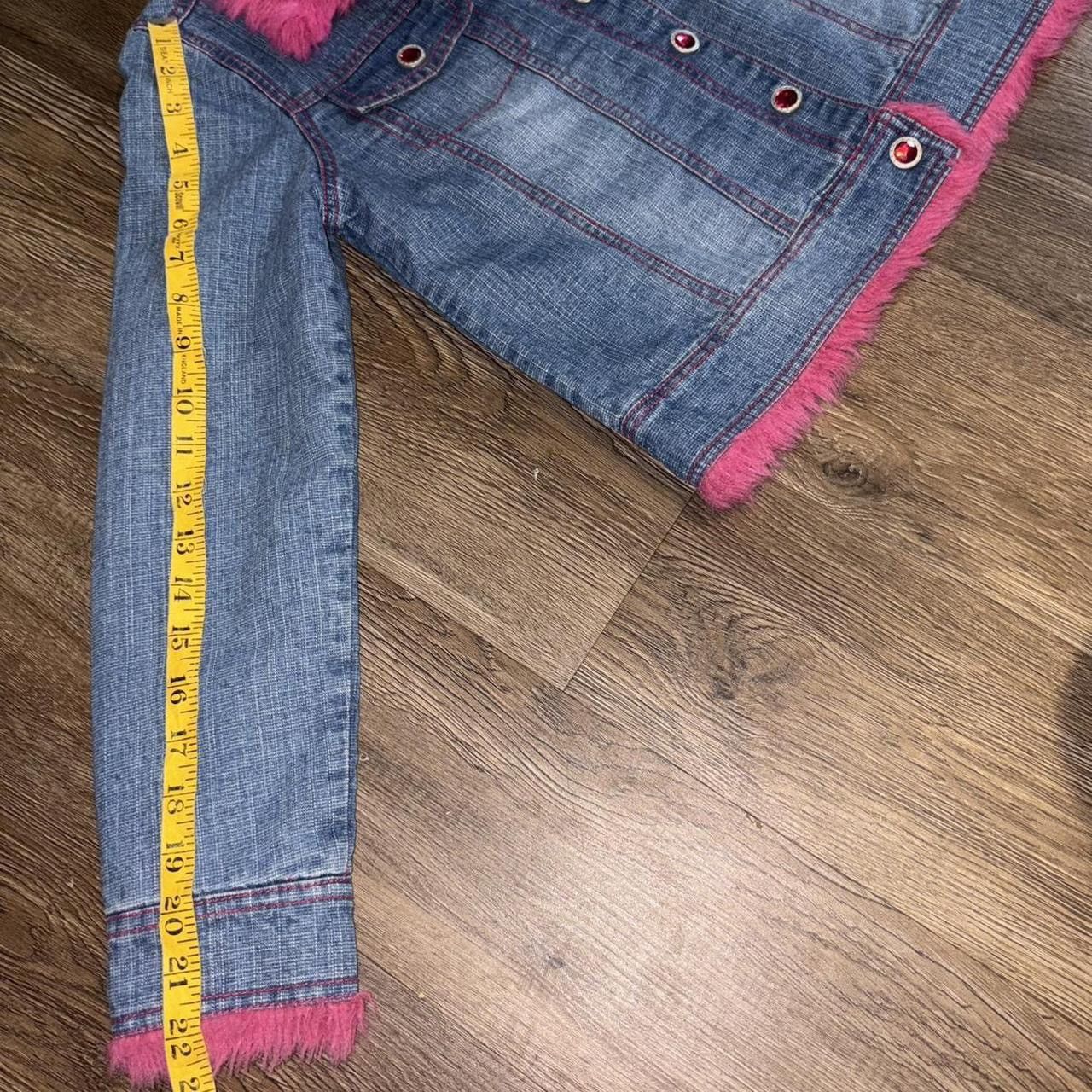 Other 90s Pink faux fur denim jacket with quilted interior Size M / US 6-8 / IT 42-44 - 6 Thumbnail