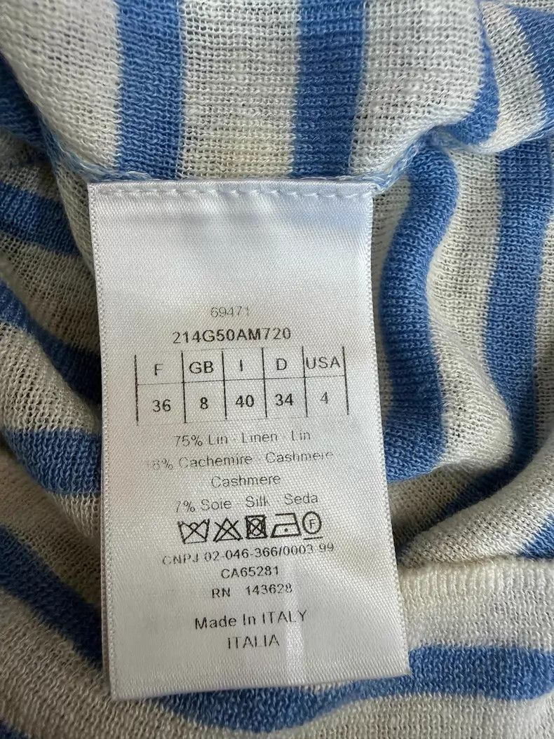 Dior Dior Blue and white striped knitted cardigan coat Size XS / US 0-2 / IT 36-38 - 6 Thumbnail