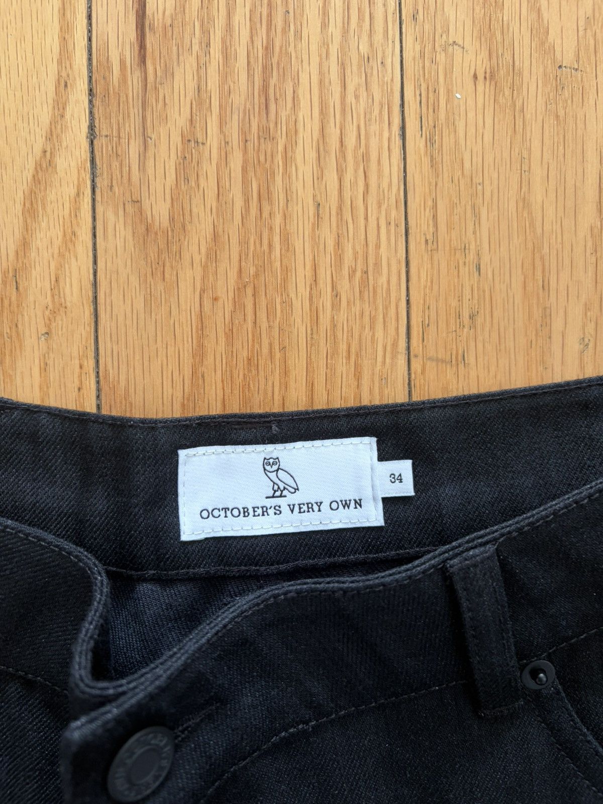 October's Very Own Octobers Very Own Black Wash Baggy Denim Jeans Size US 34 / EU 50 - 4 Thumbnail