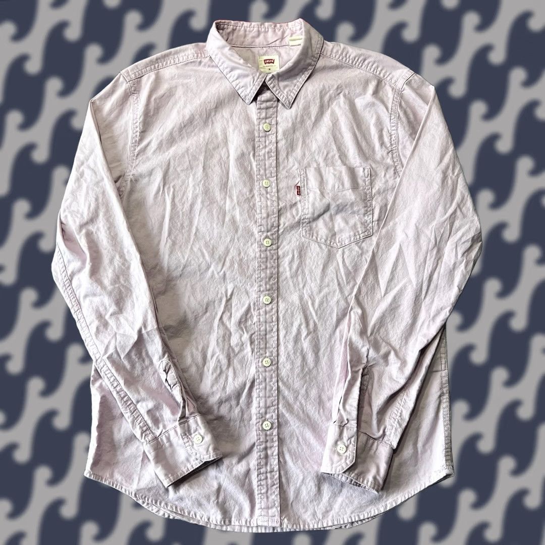 Levi's Levi's Shirt Mens Medium Pink Button Up Long Sleeve Red Tab Size US M / EU 48-50 / 2 - 1 Thumbnail