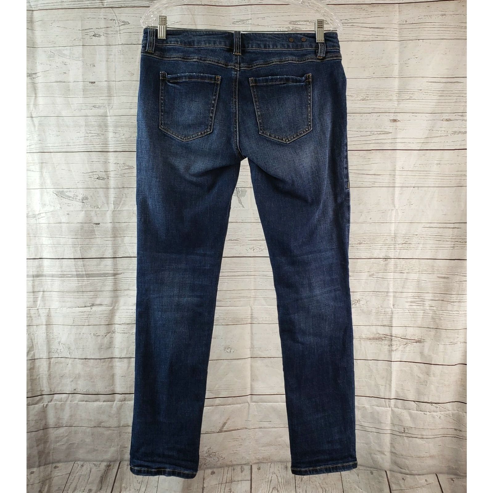 Vintage CAbi 5695 Womens Slim Boyfriend Jeans Sz 4 Blue Patchwork Low Rise Denim Giftless Size 27" / US 4 / IT 40 - 3 Thumbnail