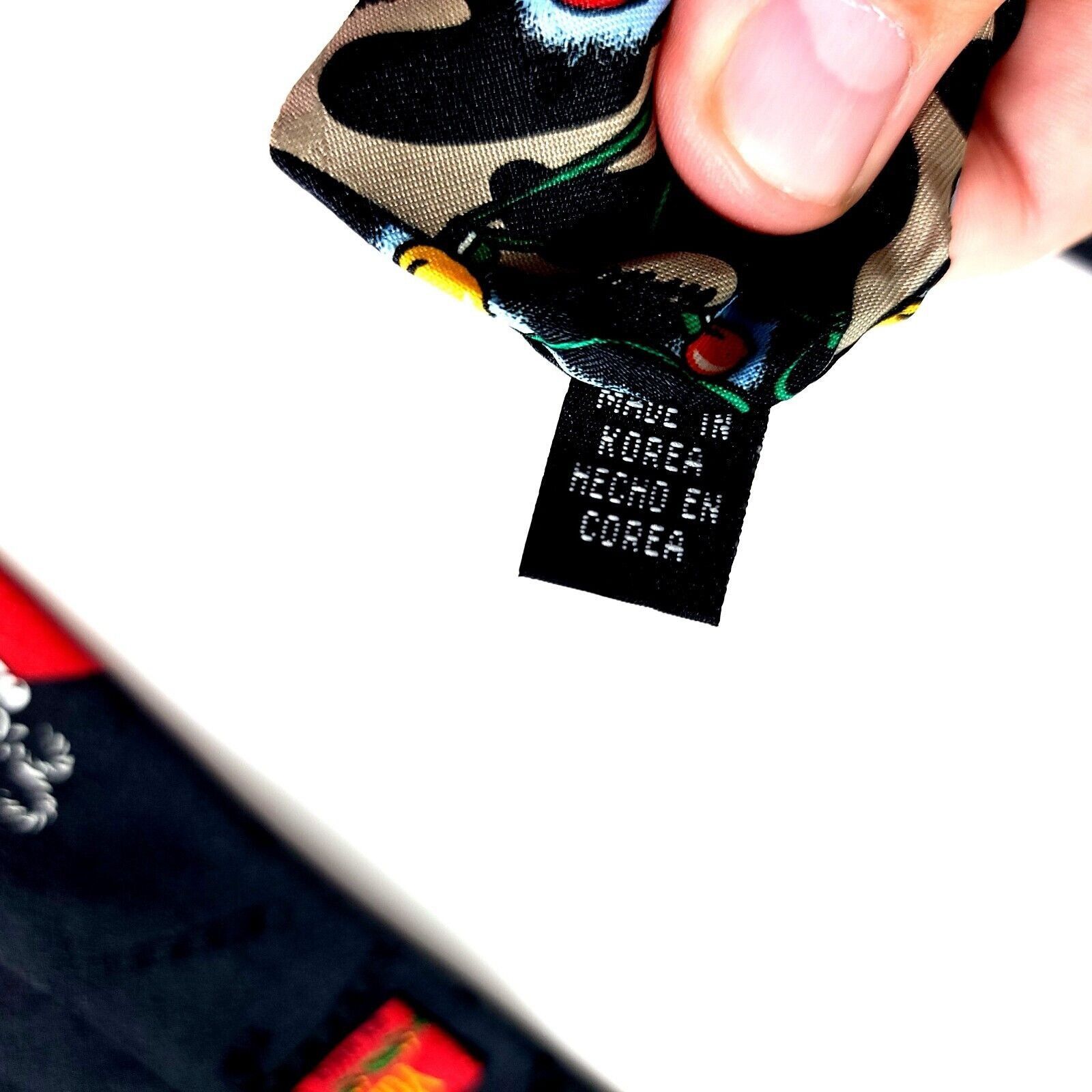 Designer Hallmark Yule Tie Greeting Red Black Reindeer Polyester Wide Size ONE SIZE - 5 Thumbnail