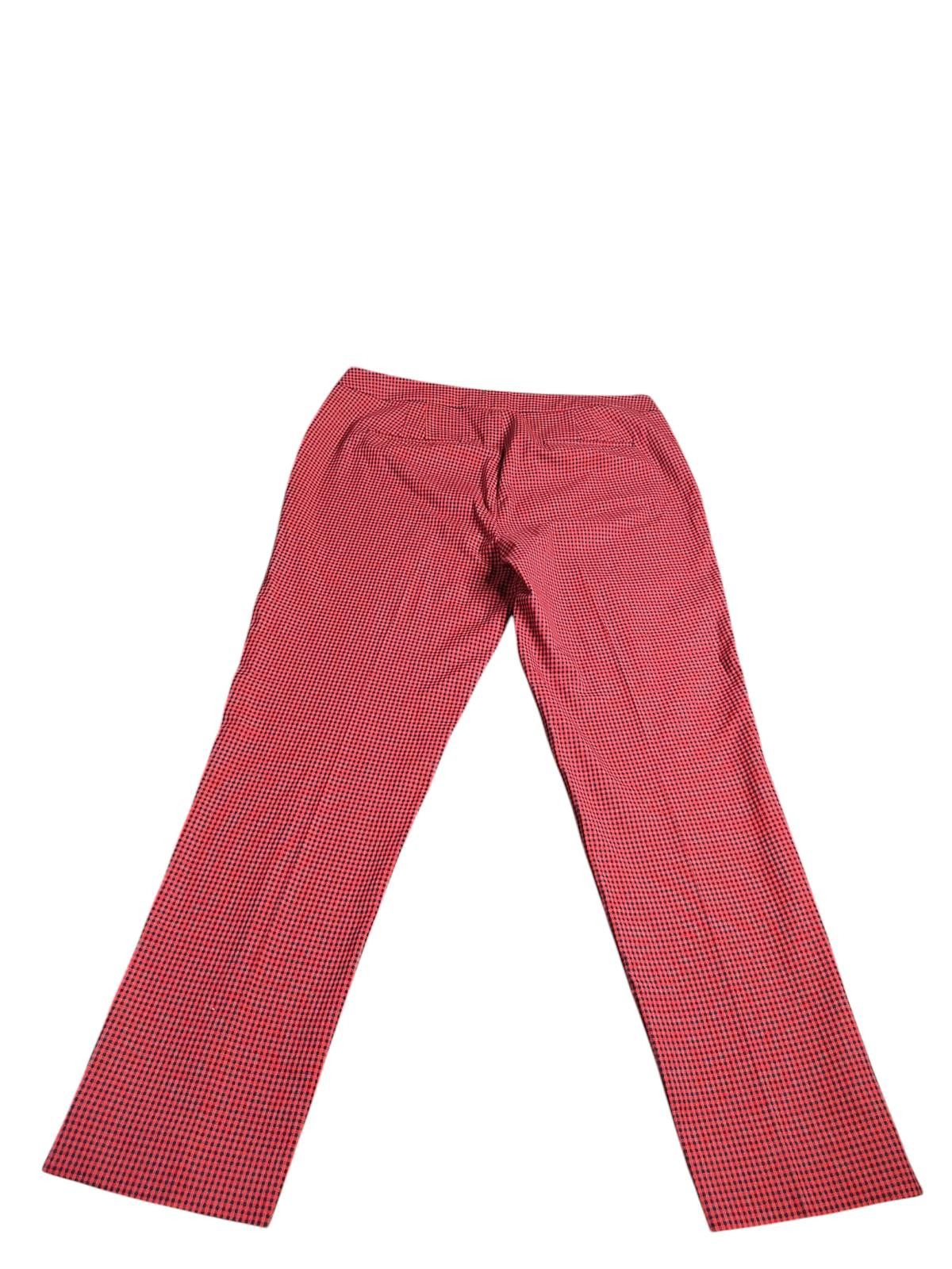 Designer Talbots Women's Chatham Ankle Red Patterned Dress Pants Size 36" / US 14 / IT 50 - 5 Thumbnail