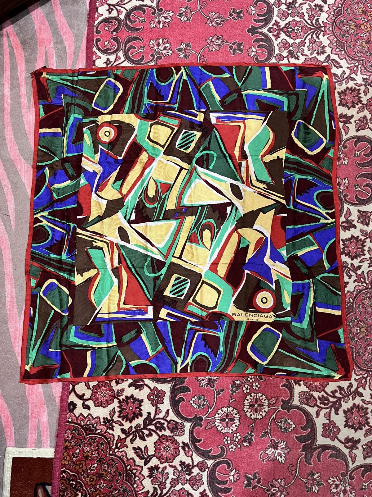 Balenciaga × Vintage Balenciaga Scarf Lot No:32082 Size ONE SIZE - 2 Thumbnail