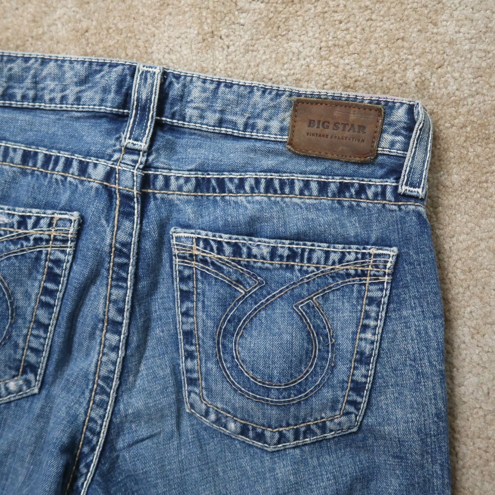 Denime BIG STAR Jeans Women 27 Blue Stretch Denim Boyfriend Slim 5-Pocket Mid Rise Cotton Blend Denim Size 27" / US 4 / IT 40 - 6 Thumbnail