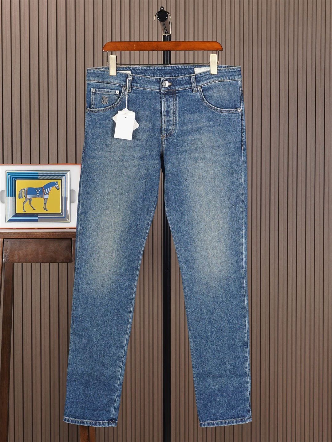 Brunello Cucinelli Brunello Cucinelli Men's Slim Straight Jeans - dmc Size US 36 / EU 52 - 1 Thumbnail