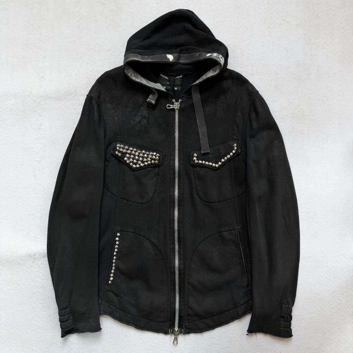 Other 2000s maktig (by Maktig Rafinato) Waxed Studded Zip Hoodie Size US M / EU 48-50 / 2 - 1 Thumbnail