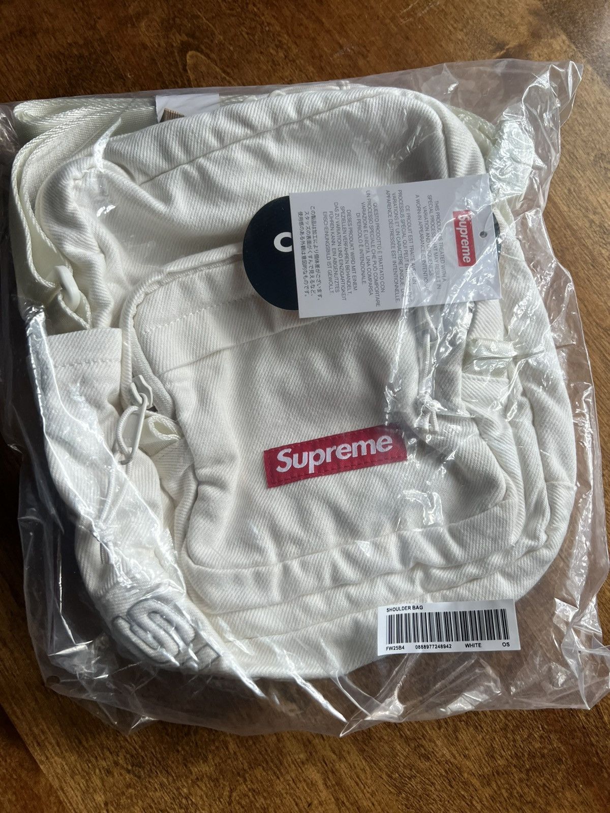 Supreme Denim Shoulder Bag White 白　デニム Supreme Denim Mini Shoulder Bag White - FW25 - US