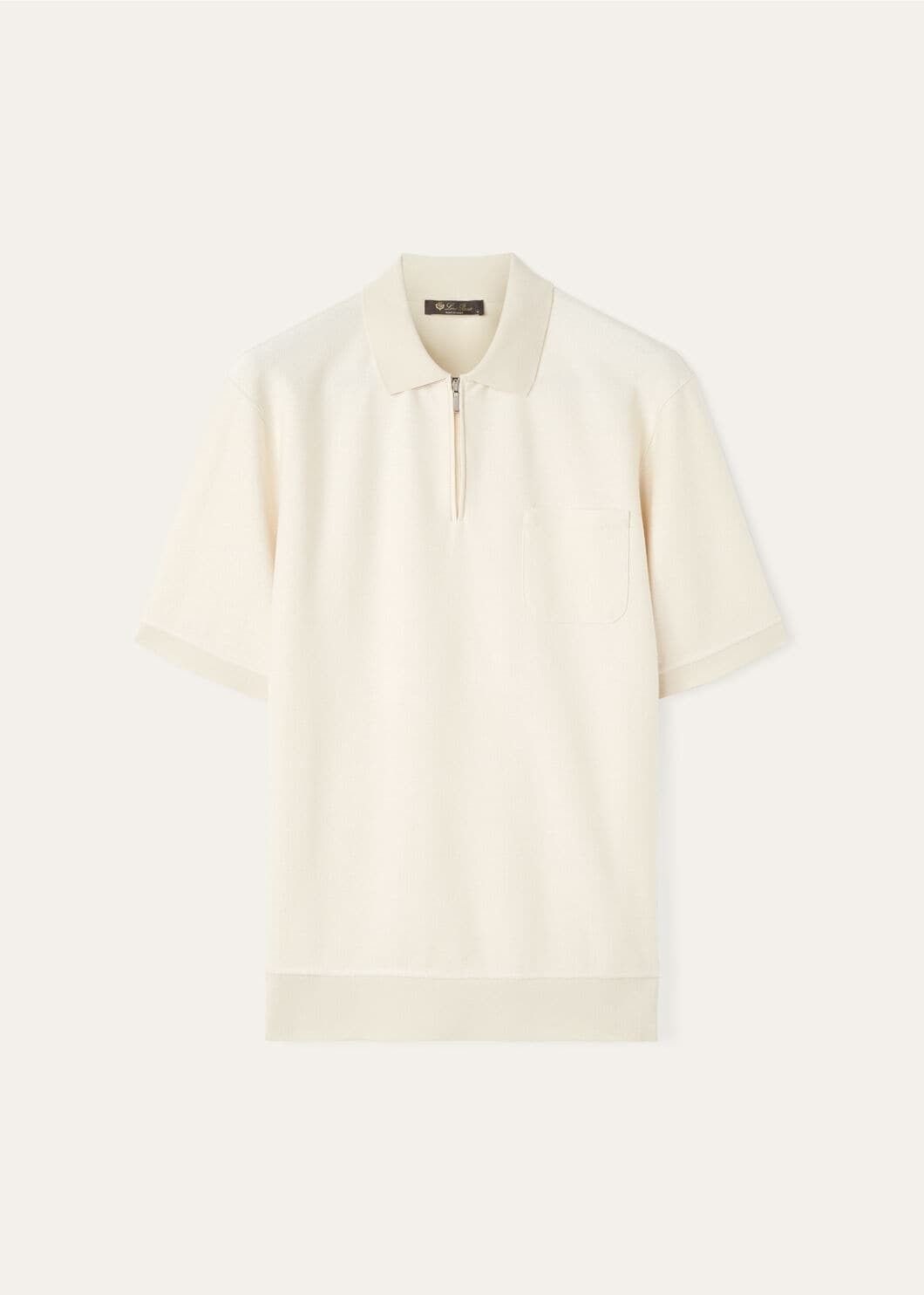 Loro Piana o1w1db10125 FAN8842 Hotaka Polo Shirt in Off White Size US XL / EU 56 / 4 - 1 Thumbnail