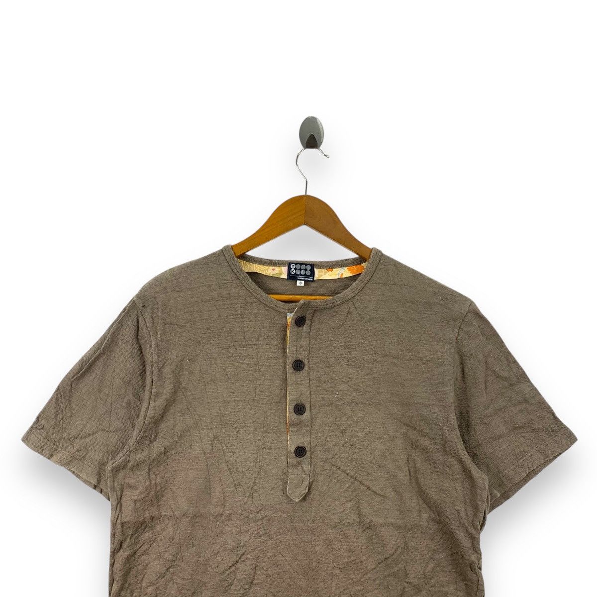 Takeo Kikuchi Vintage TAKEO KIKUCHI TK Japan Slub Floral Henley Tee Shirt Size M / US 6-8 / IT 42-44 - 2 Thumbnail